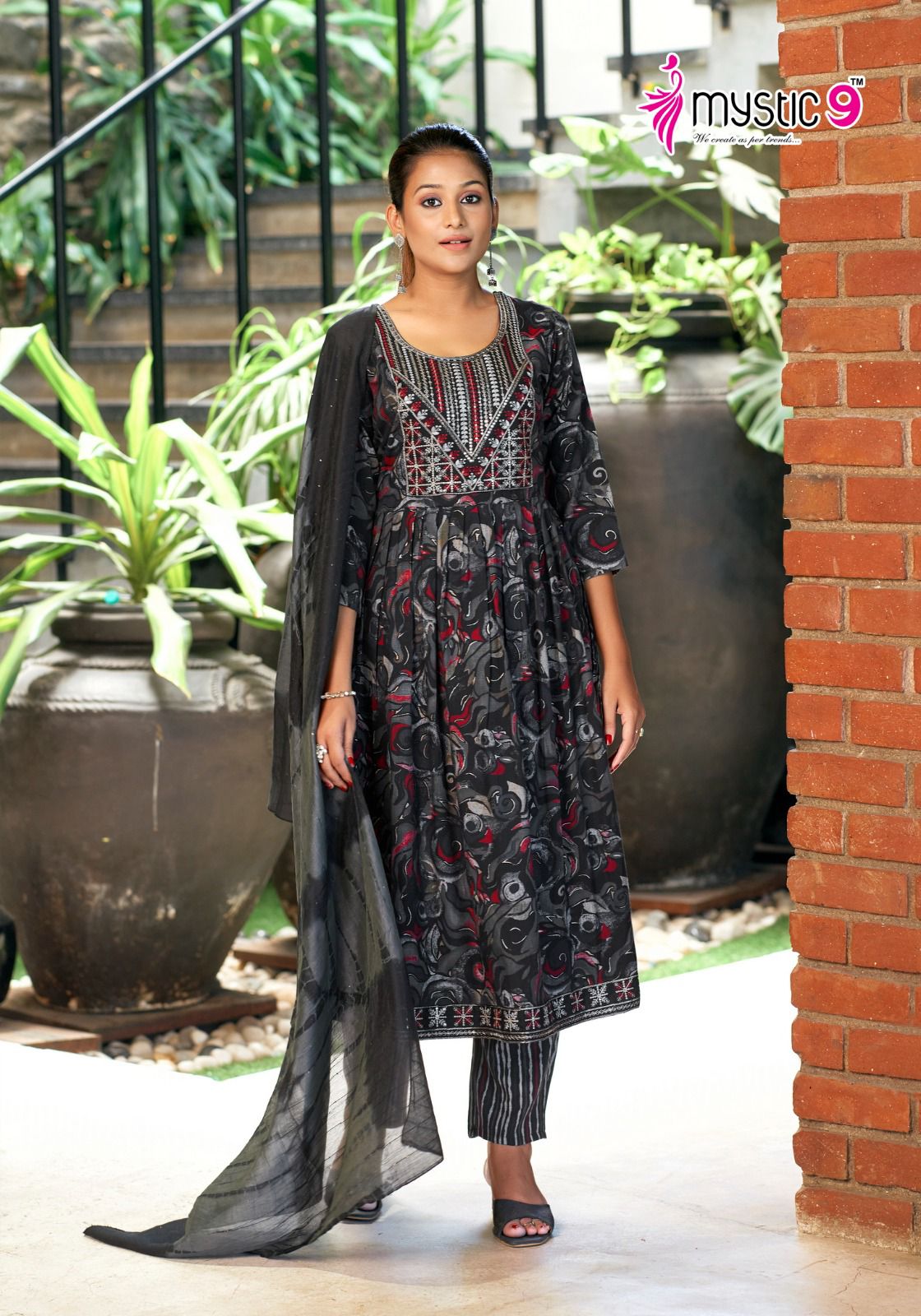 Sara Vol 8 By Mystic 9 Rayon Printed Kurti With Bottom Dupatta Wholesale Market In Surat